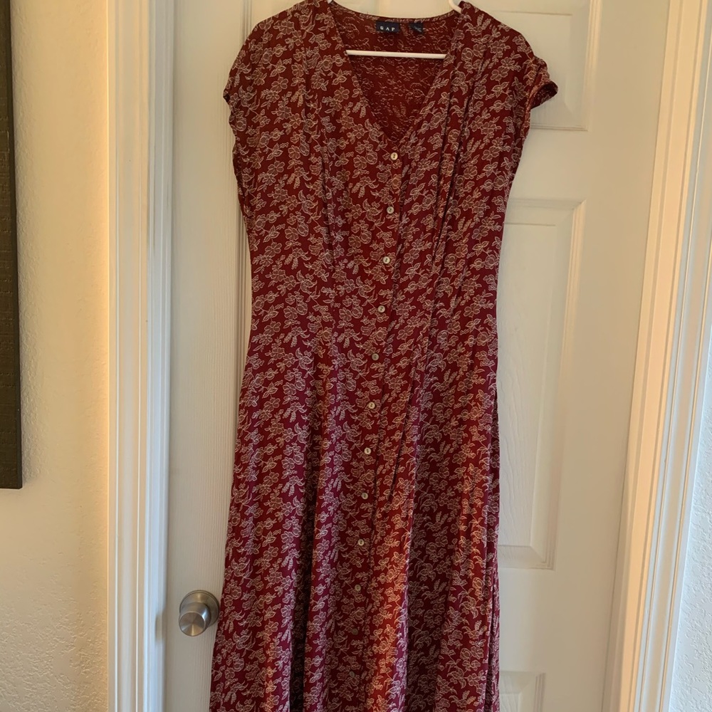 GAP midi dress, floral 90’s vintage classic style